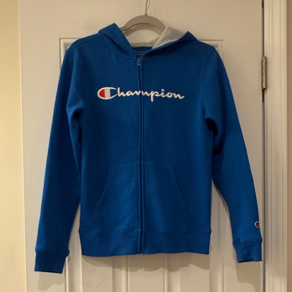 Champion Kids Full-Zip Blue Hoodie